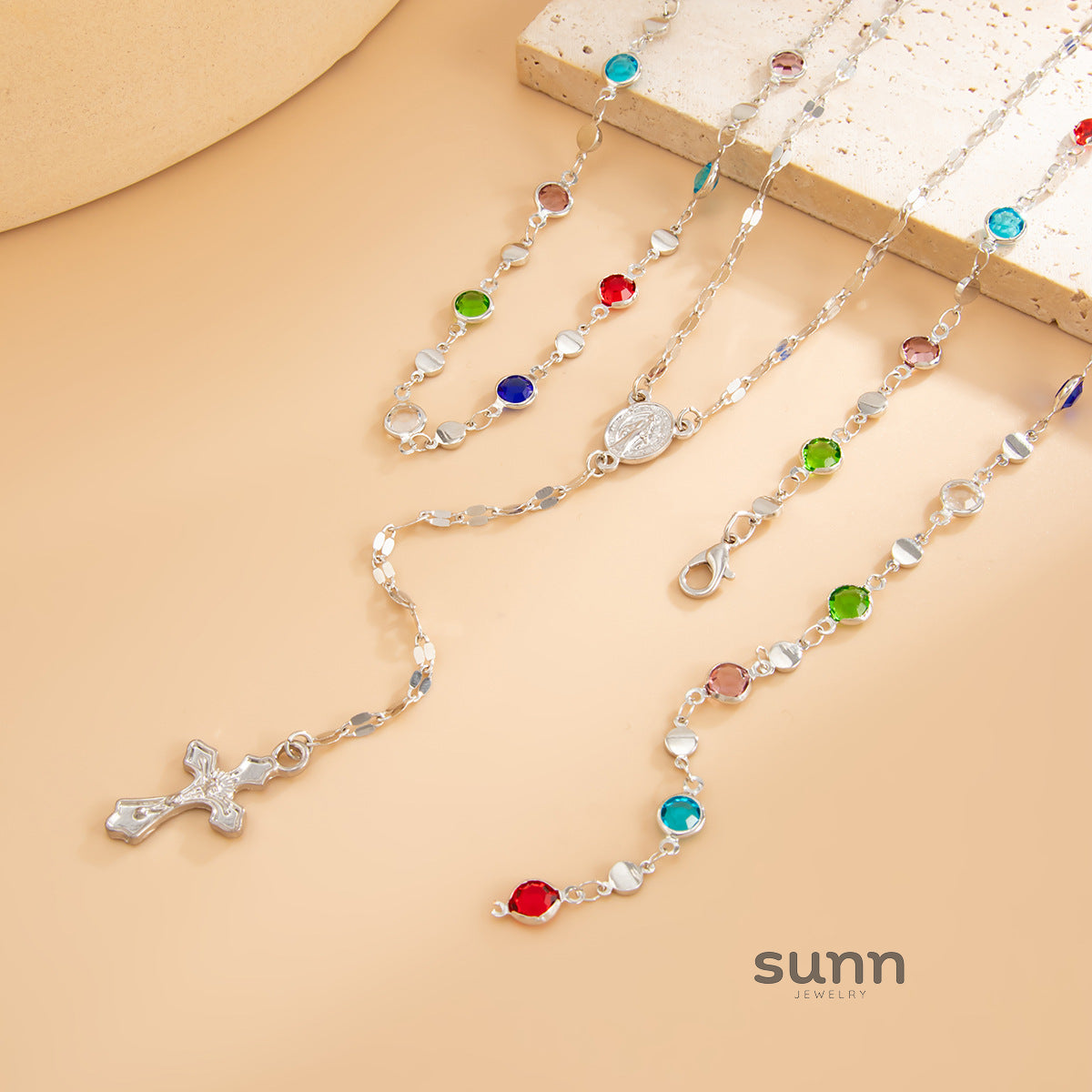Jesiah Layered Cross Tassel Necklace [DNYBYYX0]