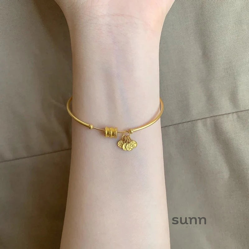 Jesse Starry Sand Gold Bangle
