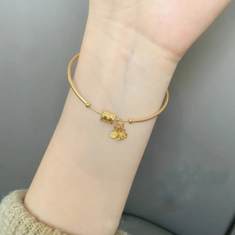 Jesse Starry Sand Gold Bangle