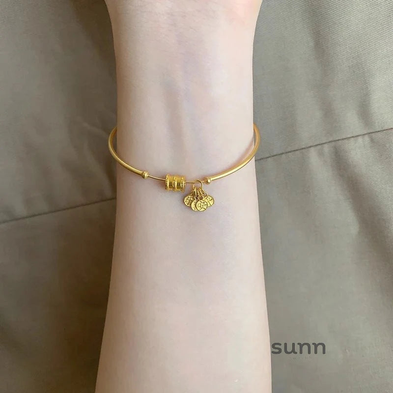 Jesse Starry Sand Gold Bangle