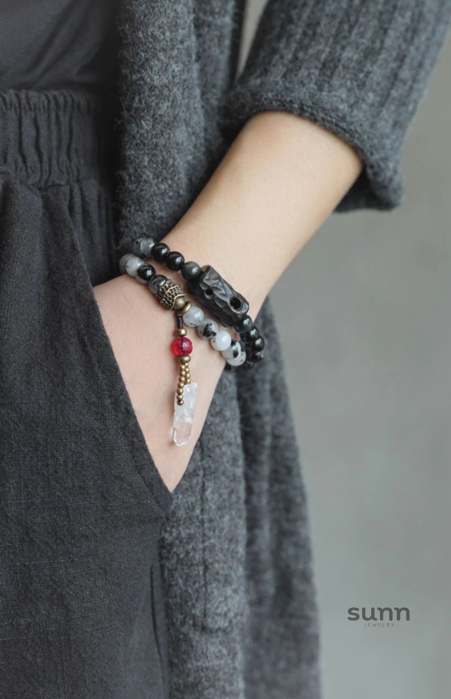 Jessenia Serene Crystal Tassel Bracelet