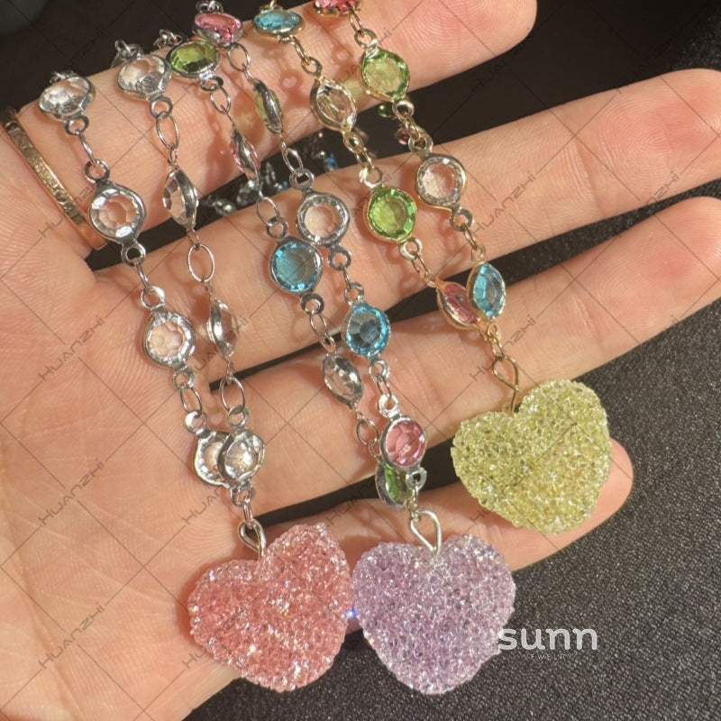 Jessi Beaded Heart Necklace [U38BYBR1]