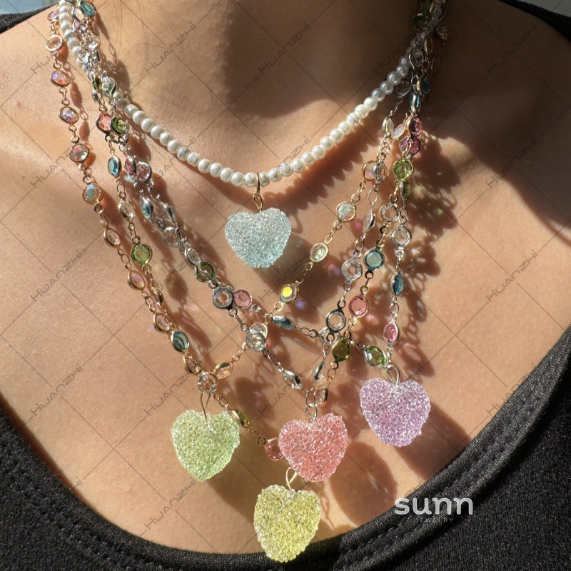 Jessi Beaded Heart Necklace [GWIFQWAE]