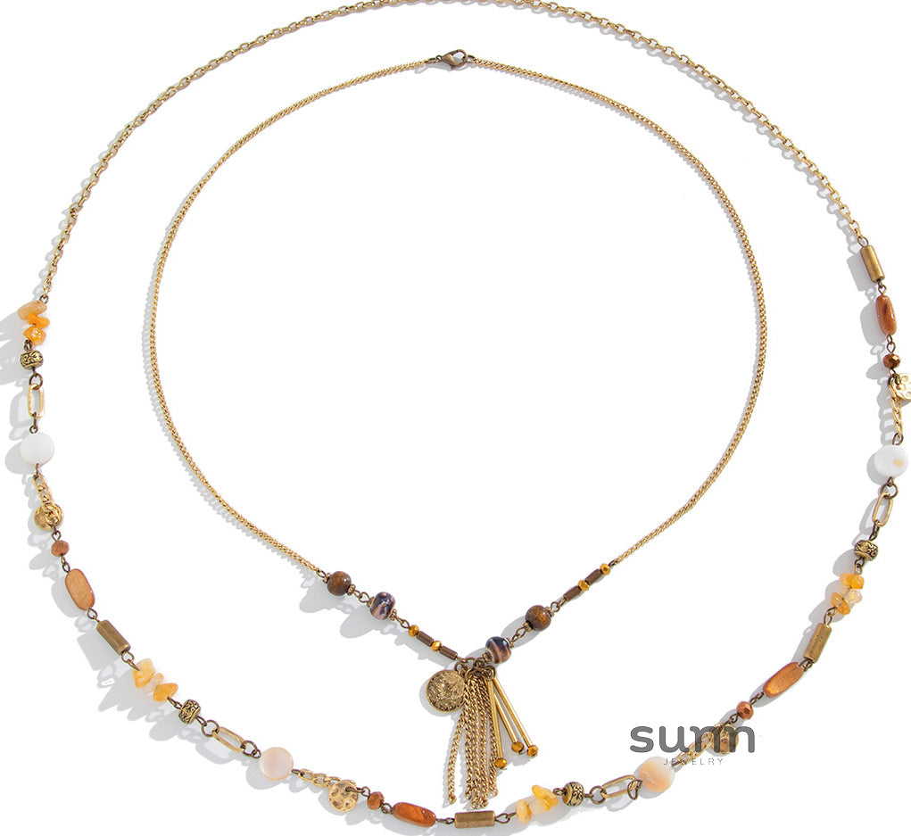 Jessie Asymmetrical Coin Necklace [LDDBAW0R]