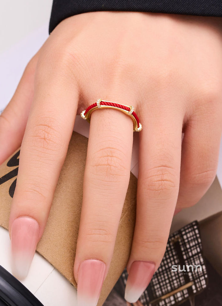 Jessika Lucky Red Open Ring [65CF3WDI]