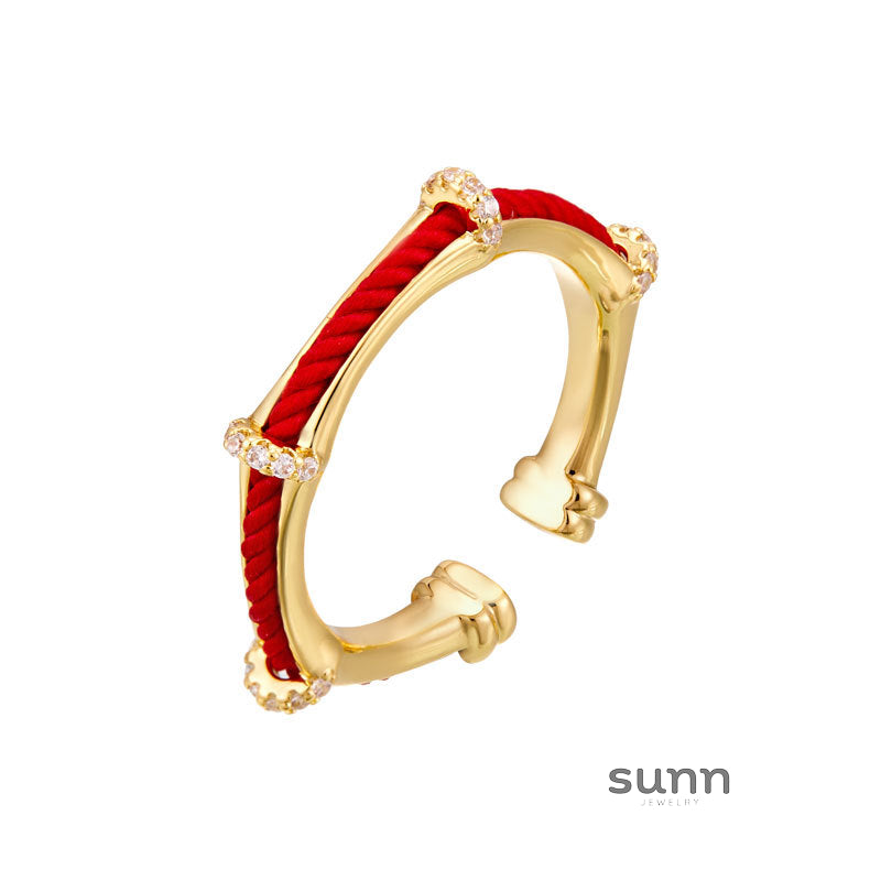 Jessika Lucky Red Open Ring [UFAKGSG6]