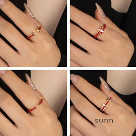 Jessika Lucky Red Open Ring [79E4W37S]