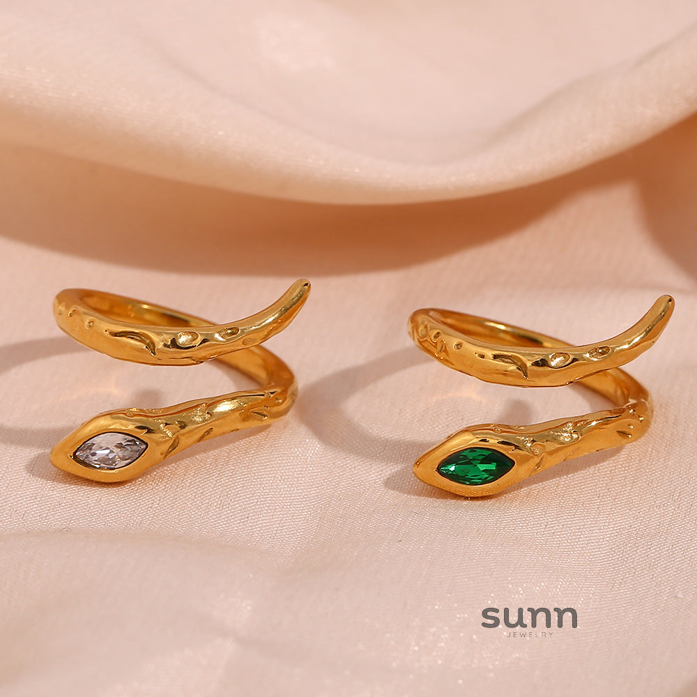 Jesslynn Asymmetrical Snake Ring [SJ2JQN5F]