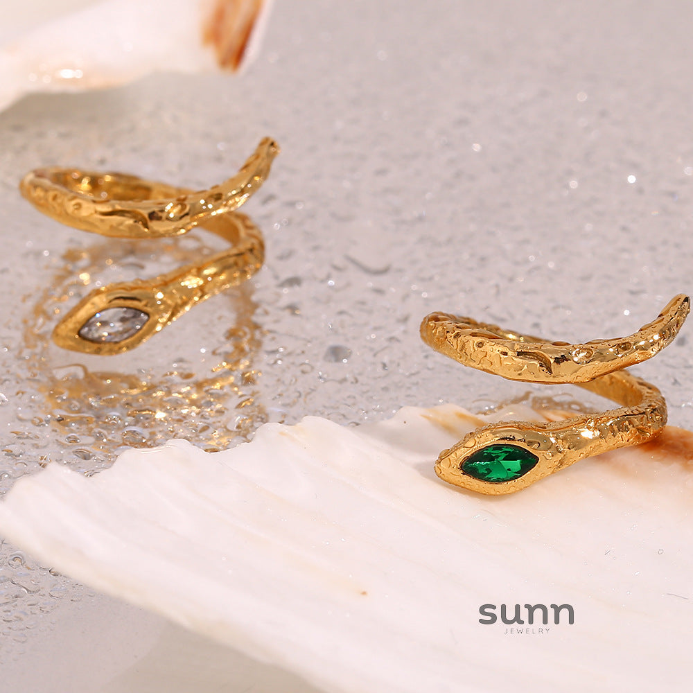Jesslynn Asymmetrical Snake Ring [G1B9UHM7]