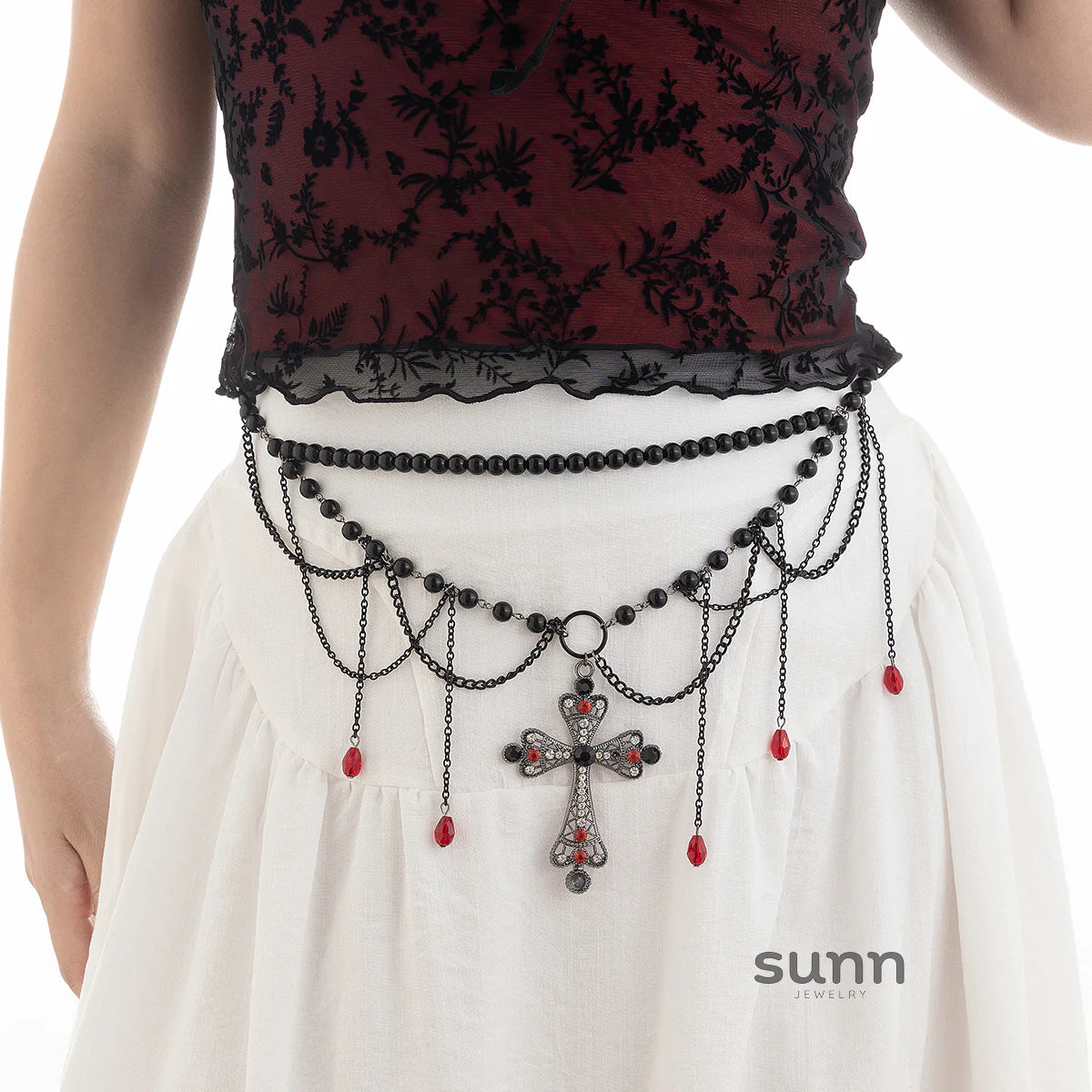 Jesslynn Faux Pearl Waist Chain