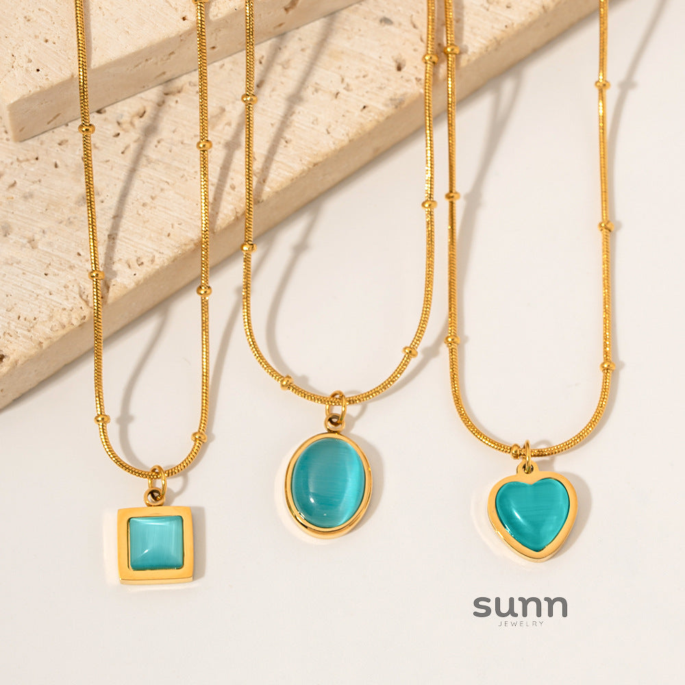 Jewels Iridescent Pendant Necklace [FELH0G9T]