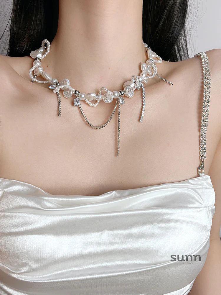 Jhene Baroque Pearl Tassel Necklace