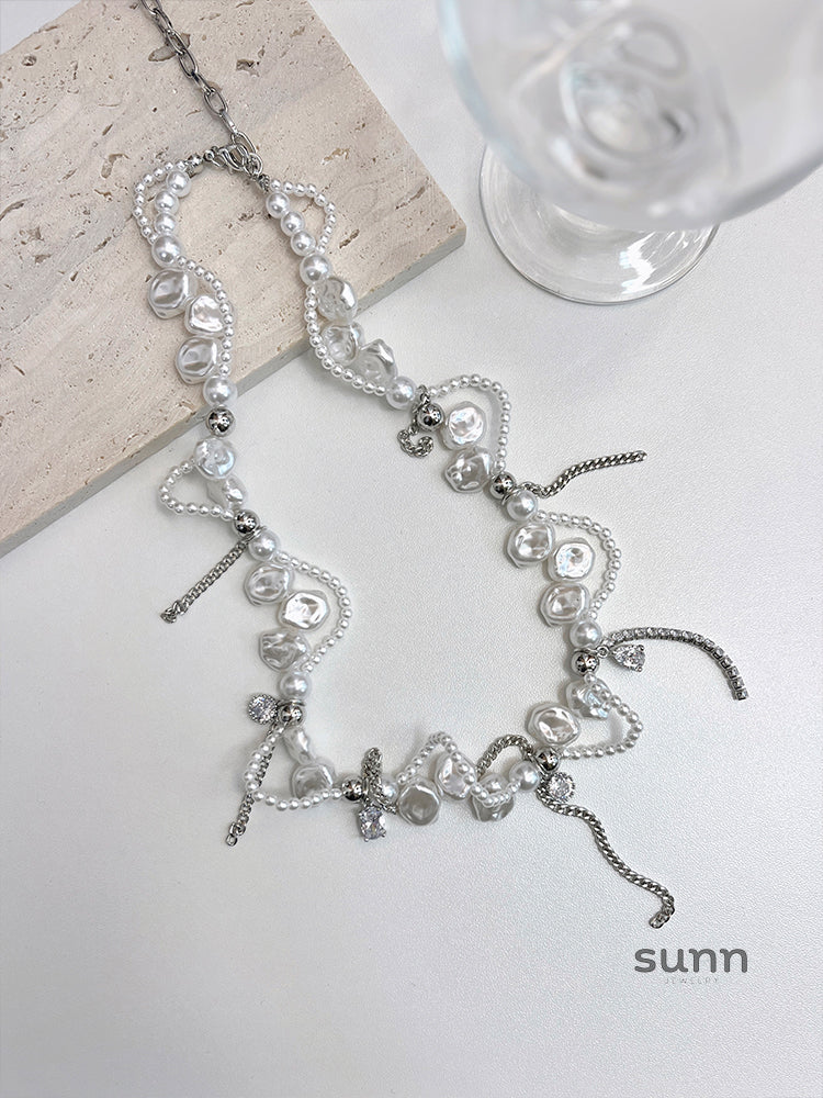 Jhene Baroque Pearl Tassel Necklace