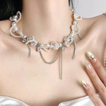 Jhene Baroque Pearl Tassel Necklace