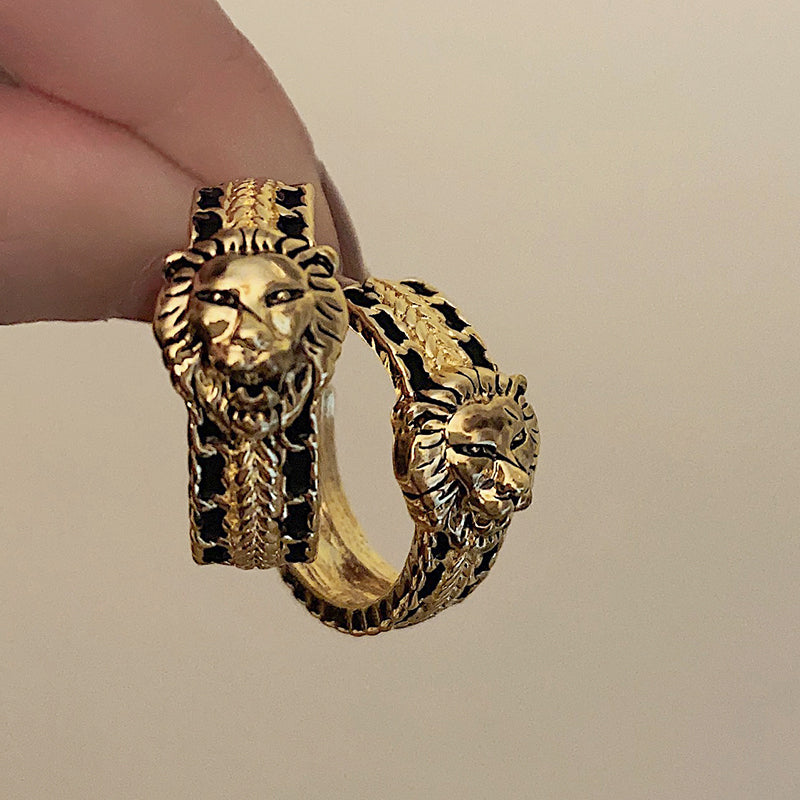 Jianna Baroque Tiger Hoop Earrings [KCMPM7JV]