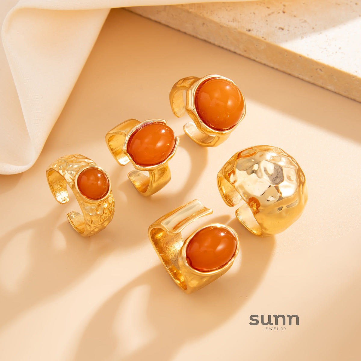 Jianna Irregular Agate Ring Set [ZZ1T8UGW]