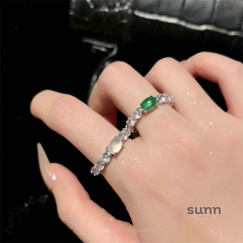 Jianna Stacked Jadeite Ring [ENMXW2SU]