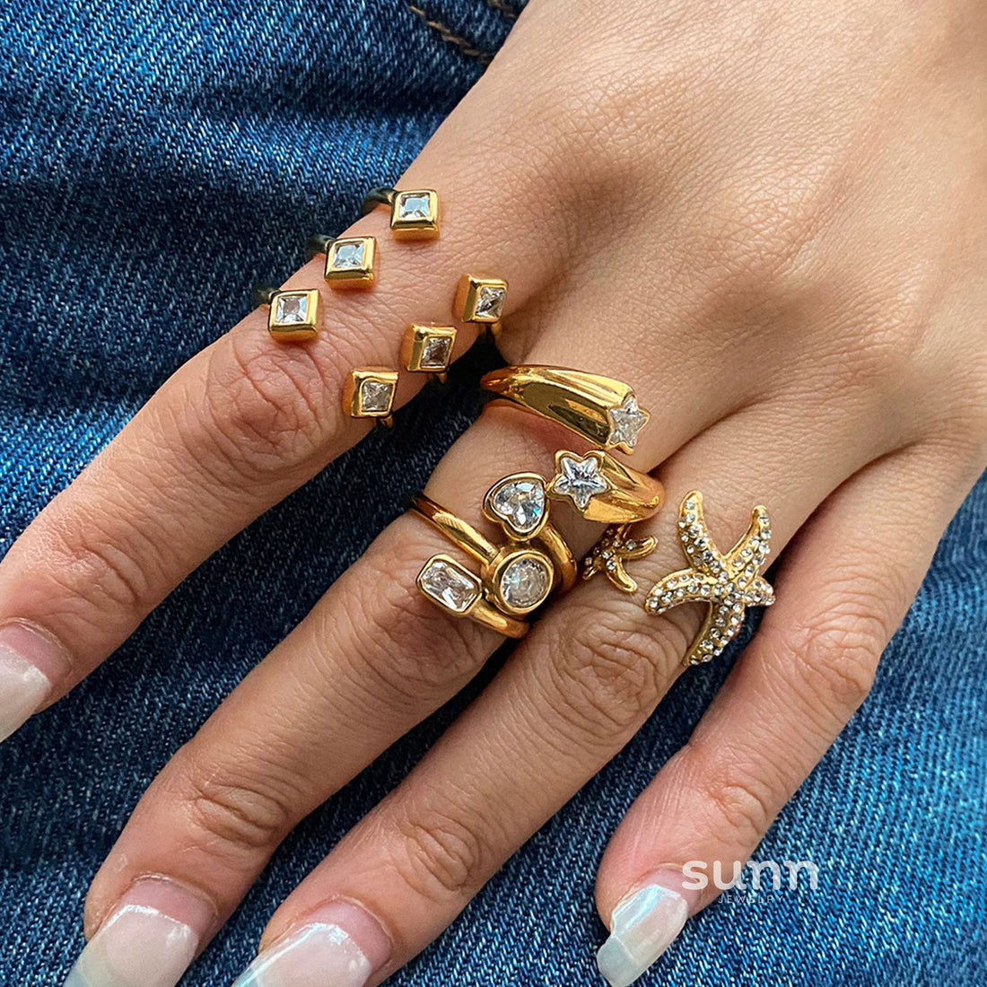 Jianna Zircon Stainless Ring [7T6JUE5Z]