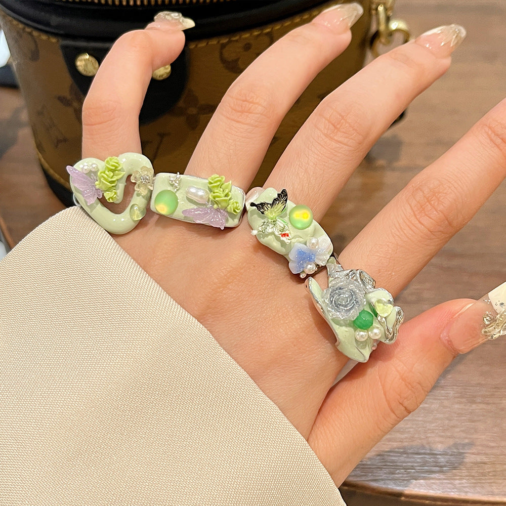 Jimena Floral Butterfly Ring [6LRQGO59]