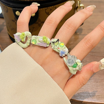 Jimena Floral Butterfly Ring [6LRQGO59]