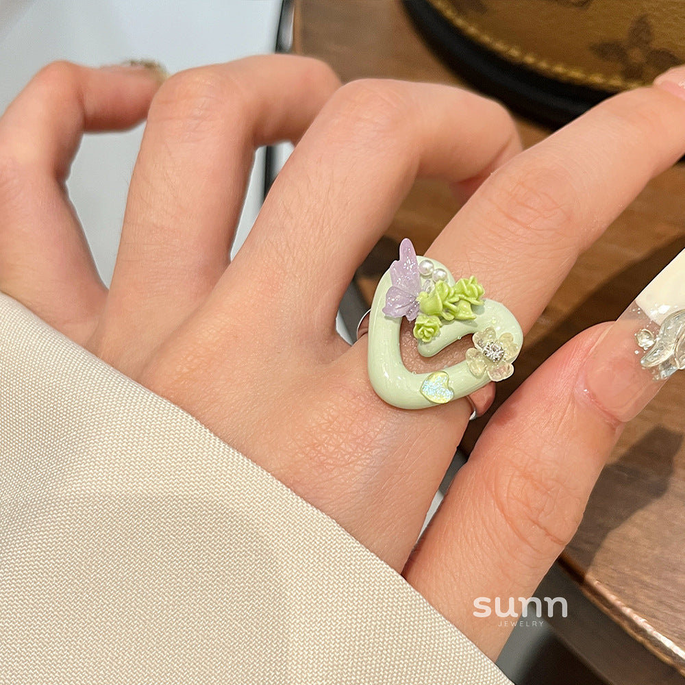 Jimena Floral Butterfly Ring [CWVWH8M0]