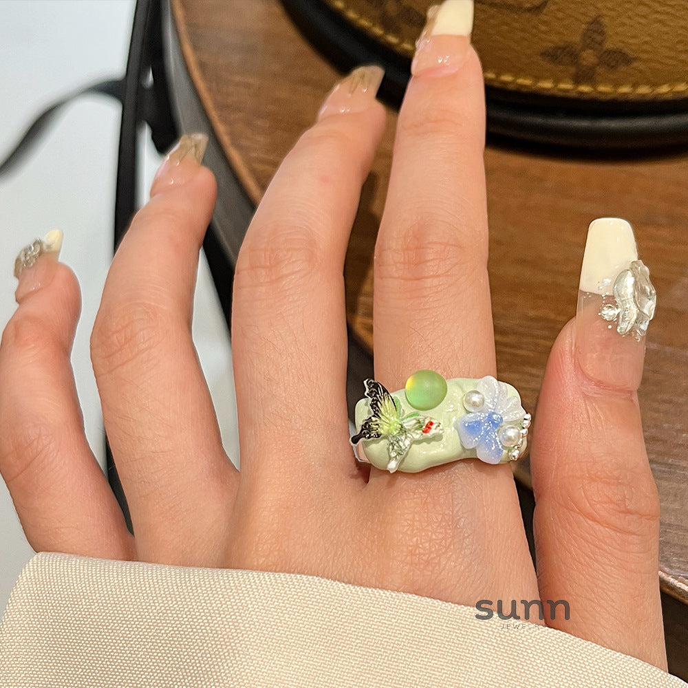 Jimena Floral Butterfly Ring [JDQ0UPHK]