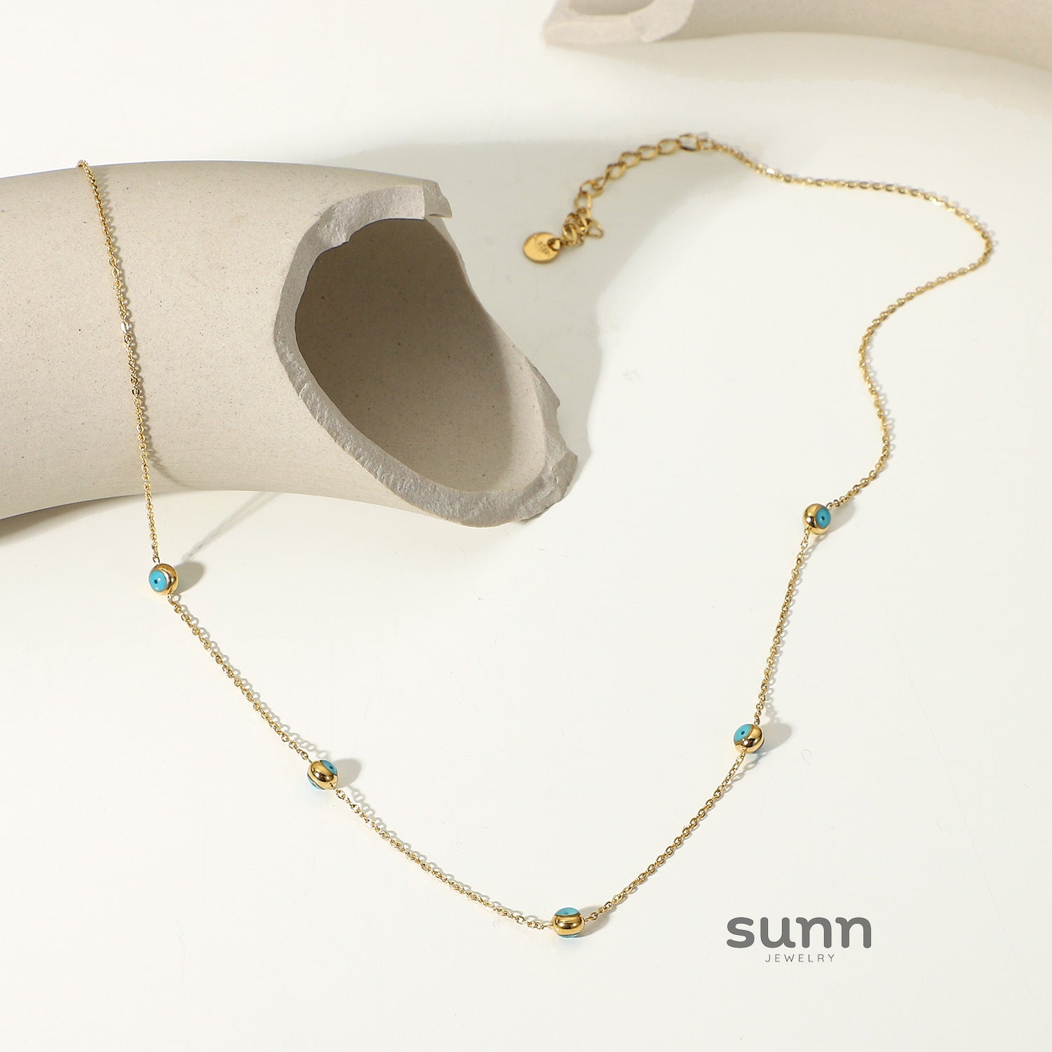 Jo Layered Turquoise Necklace [WFT0NS98]