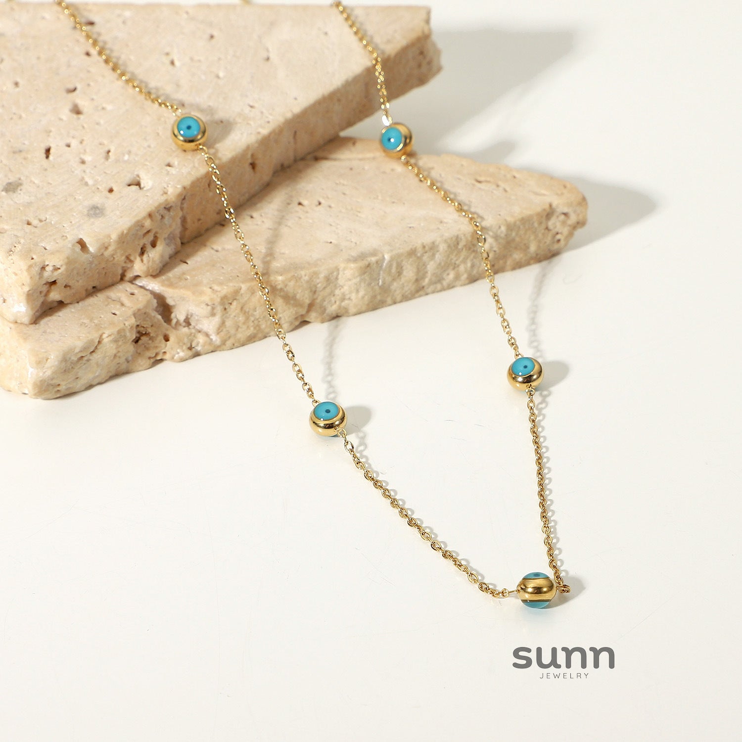 Jo Layered Turquoise Necklace [OBW1291N]