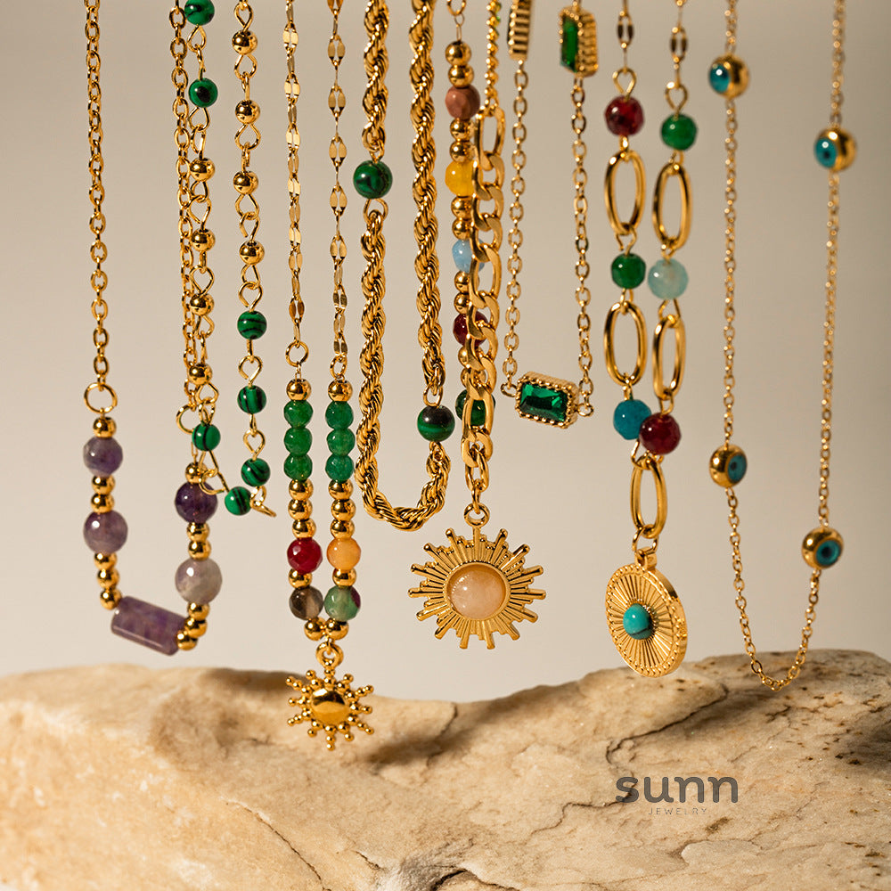 Jo Layered Turquoise Necklace [EC3TCFG6]