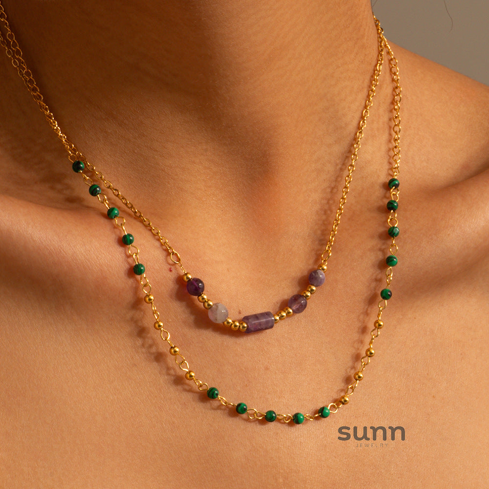 Jo Layered Turquoise Necklace [VU53V3WB]