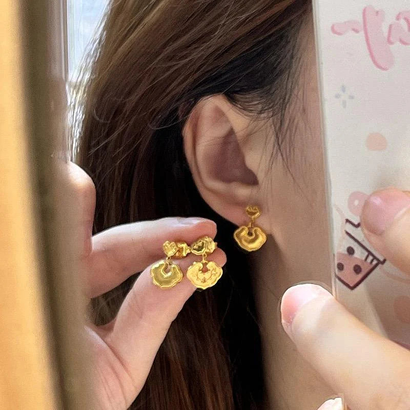 Jo Ruyi Lock Stud Earrings