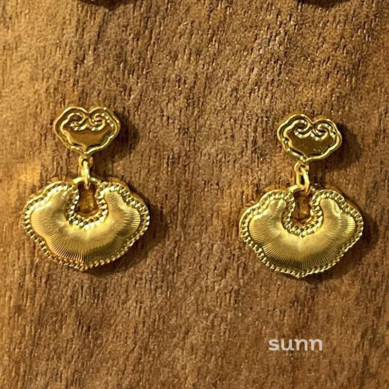 Jo Ruyi Lock Stud Earrings