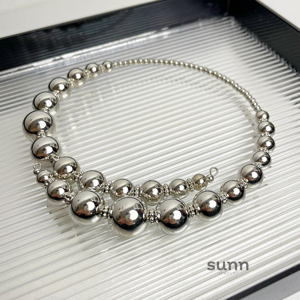 Joanne Sleek Silver Choker [9H287X43]