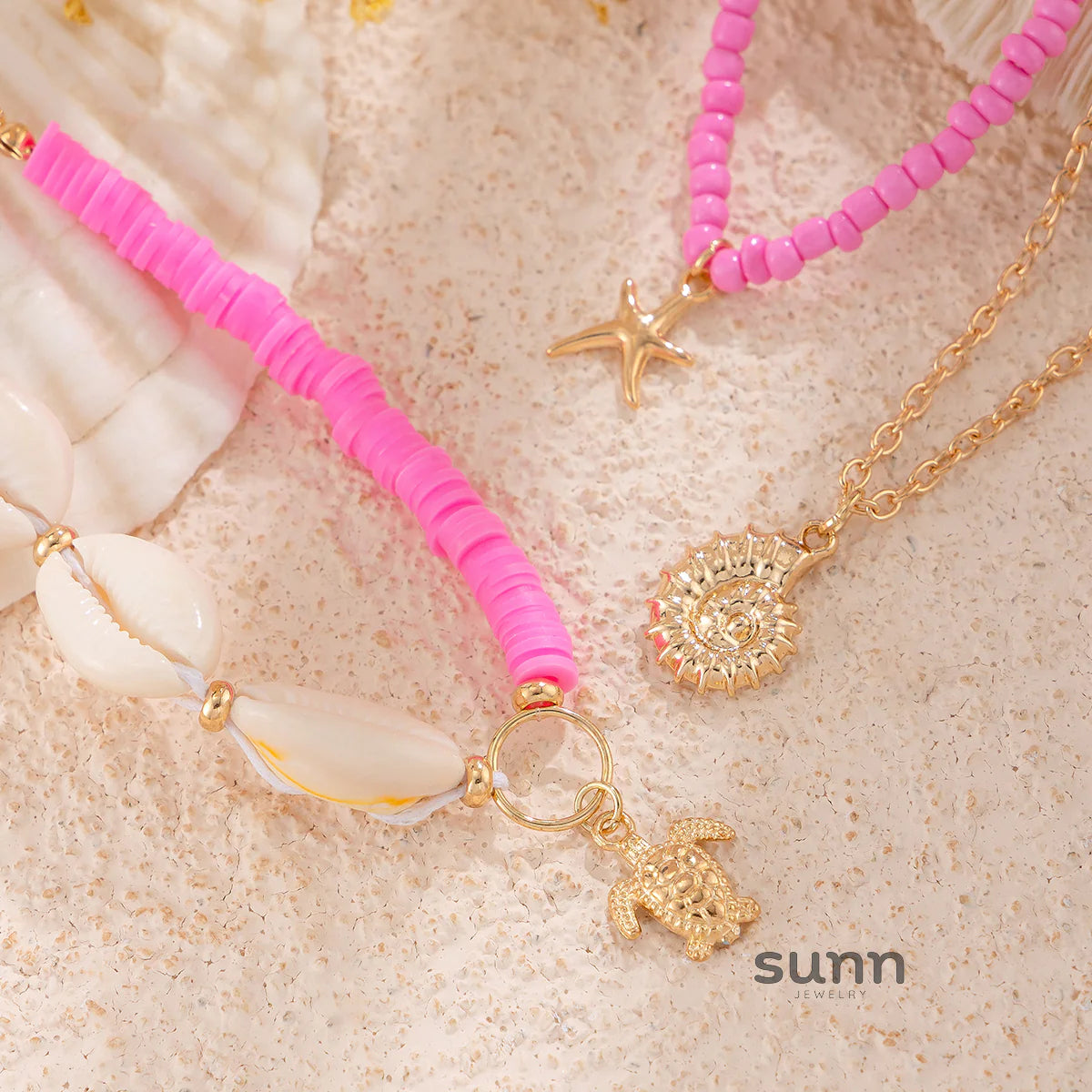 Jocabed Seashell Starfish Anklet Set