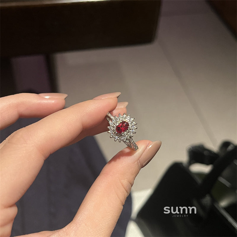 Jocelynne Ruby Open Ring [57MYCIUZ]