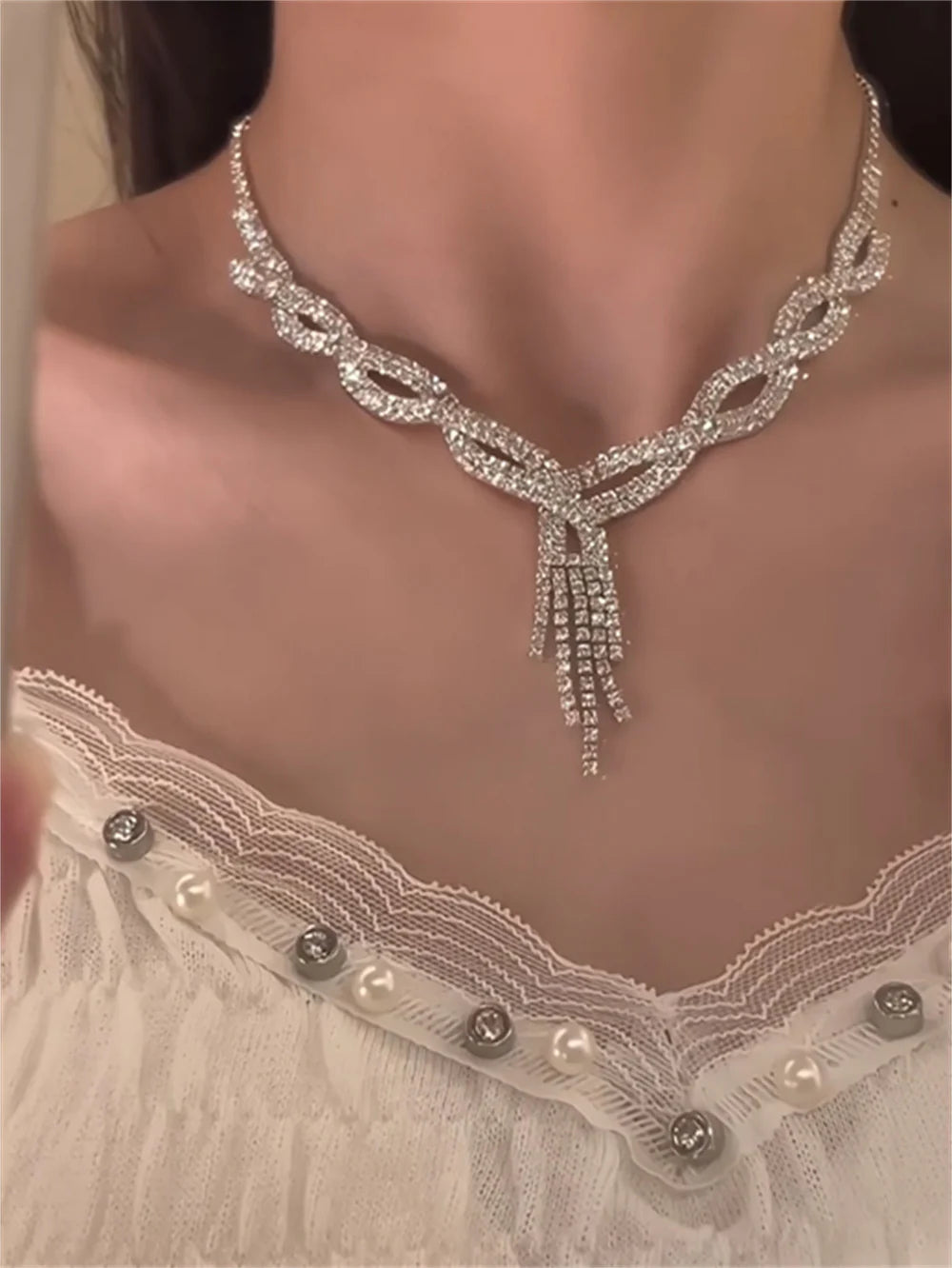 Johnna Punk Rhinestone Tassel Set