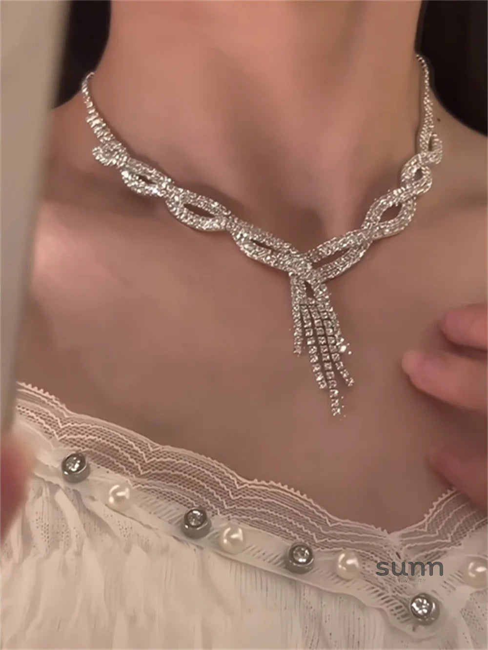 Johnna Punk Rhinestone Tassel Set