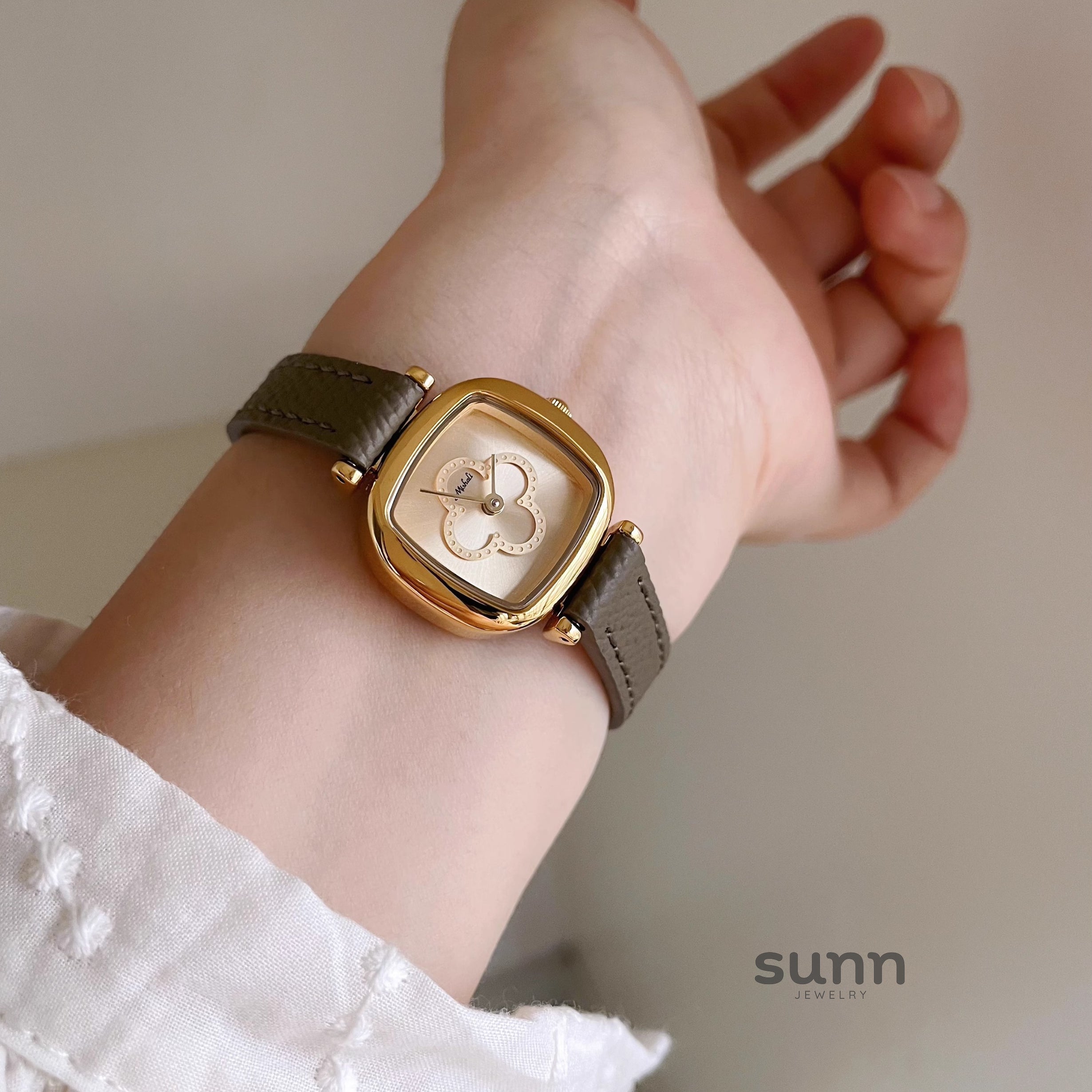 Joleen Leather Square Watch [2AL2MAXH]