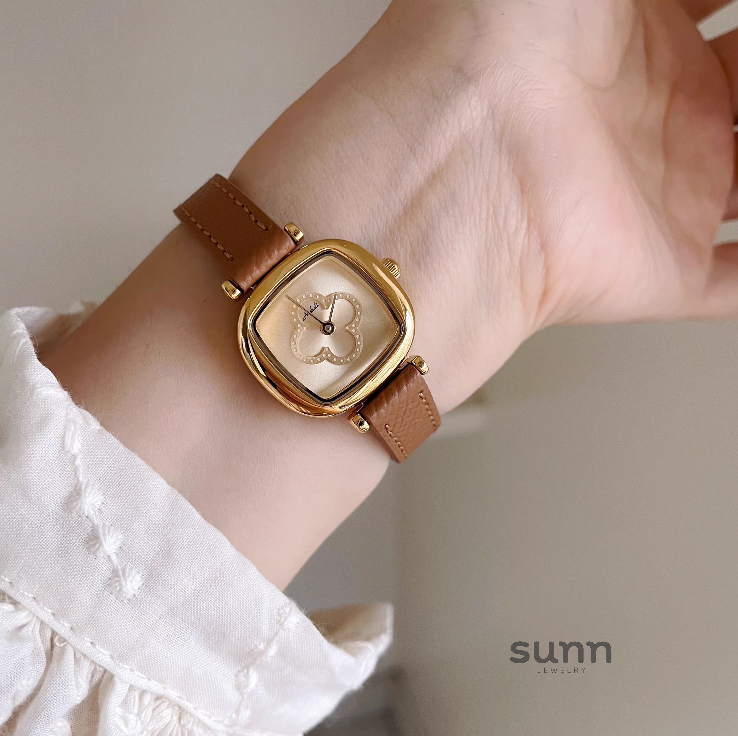 Joleen Leather Square Watch [2VGLP1HF]