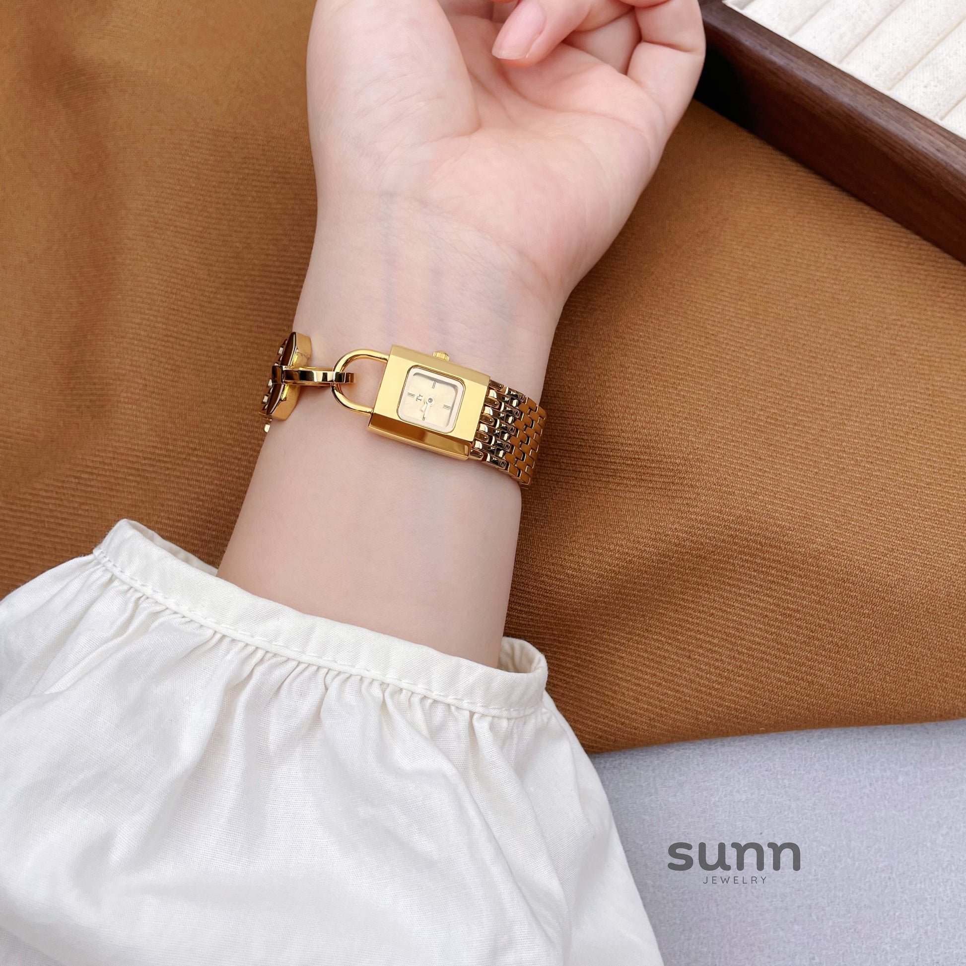 Joleen Lock Charm Bracelet Watch