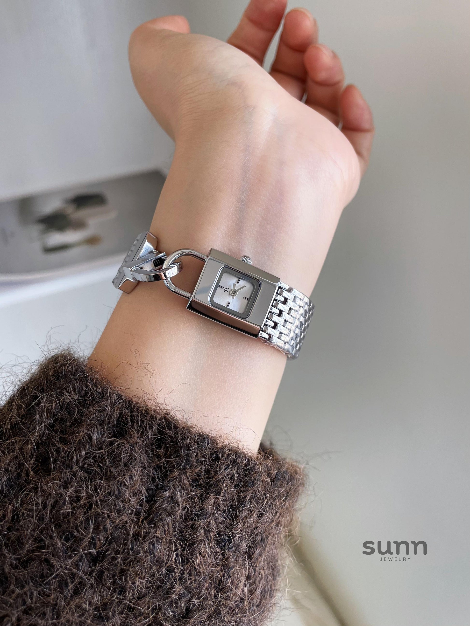Joleen Lock Charm Bracelet Watch