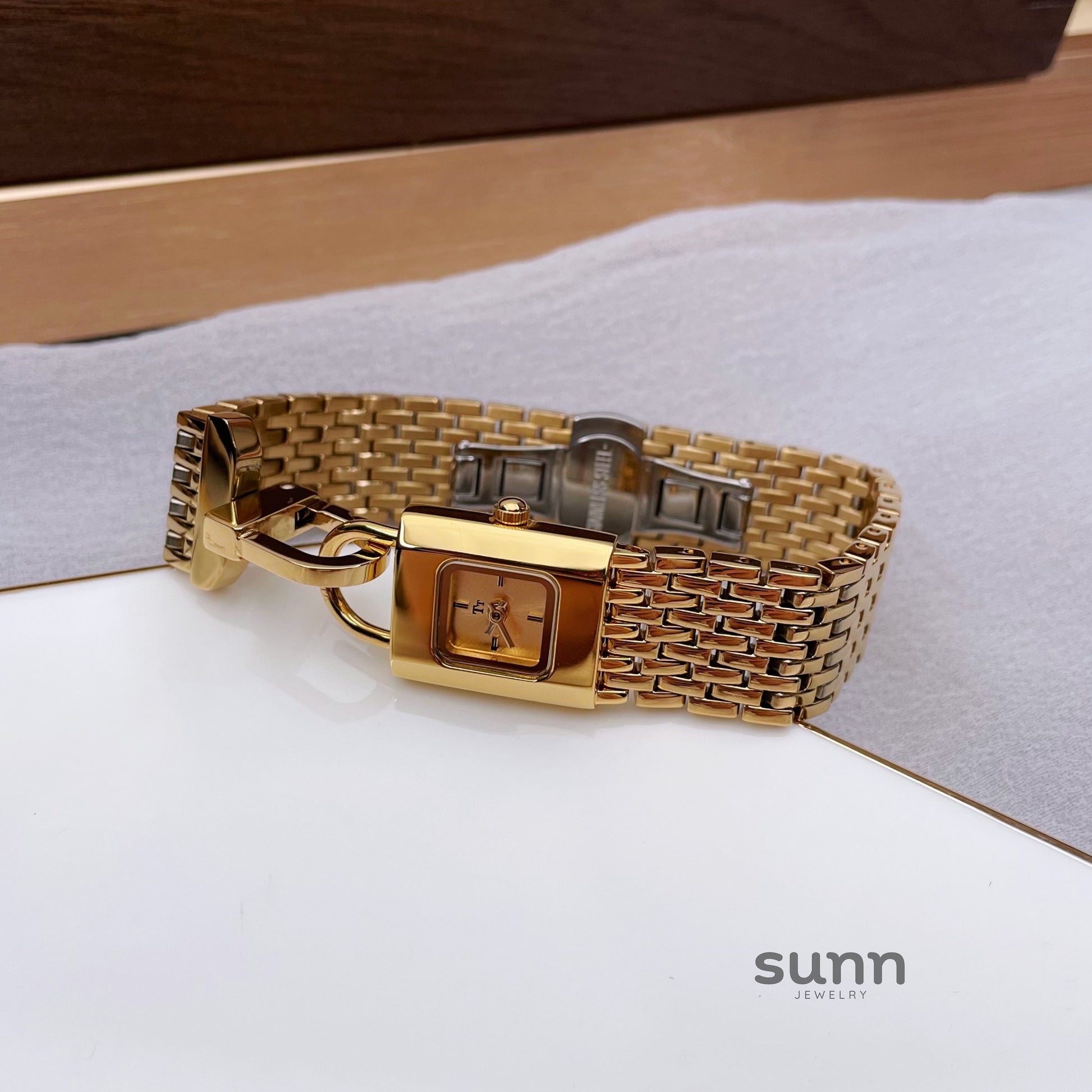 Joleen Lock Charm Bracelet Watch