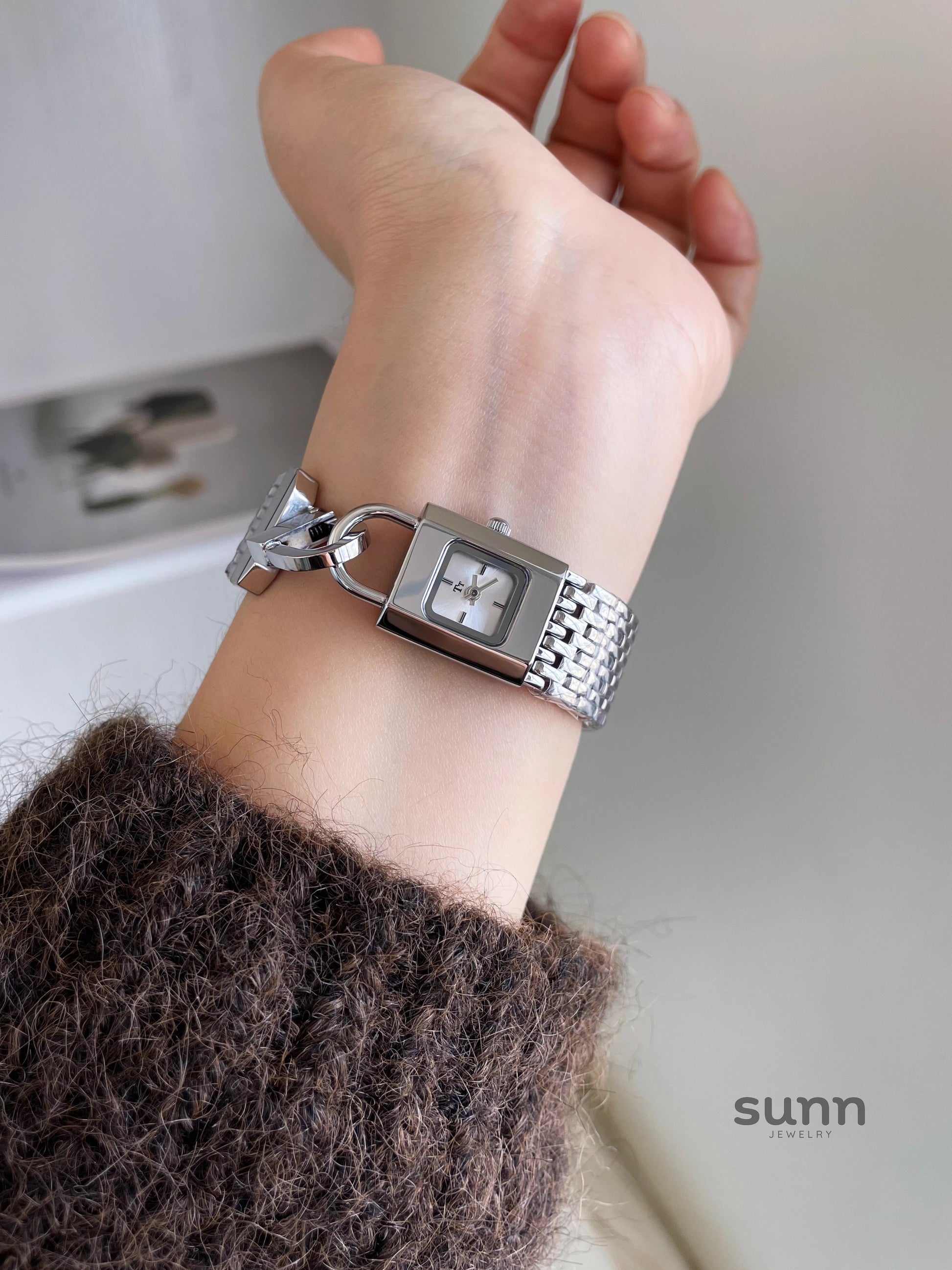 Joleen Lock Charm Bracelet Watch