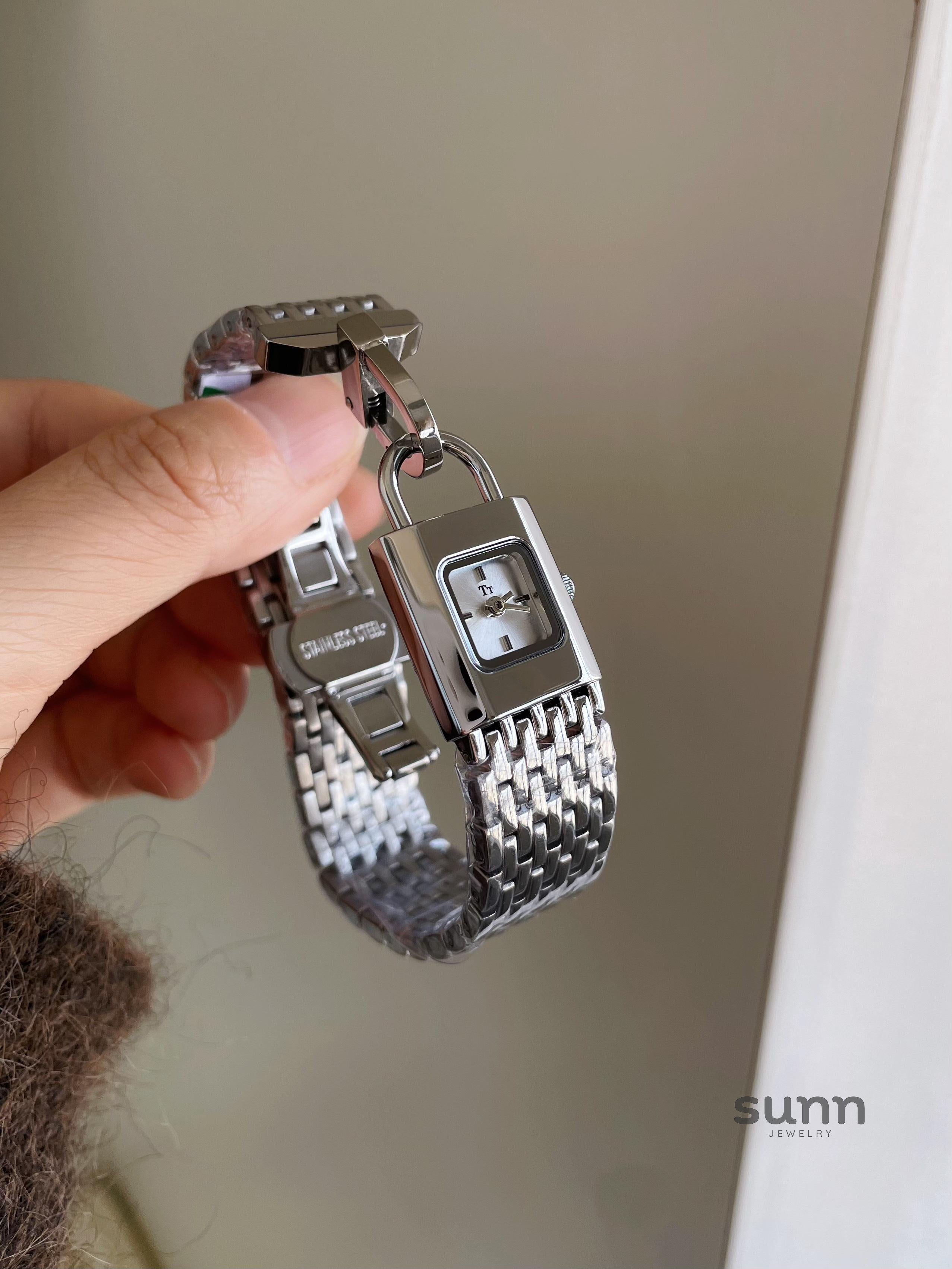 Joleen Lock Charm Bracelet Watch