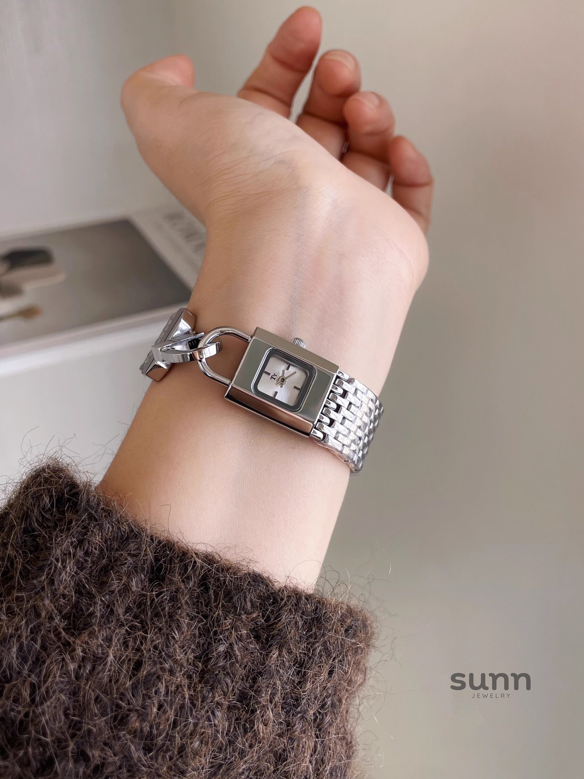 Joleen Lock Charm Bracelet Watch