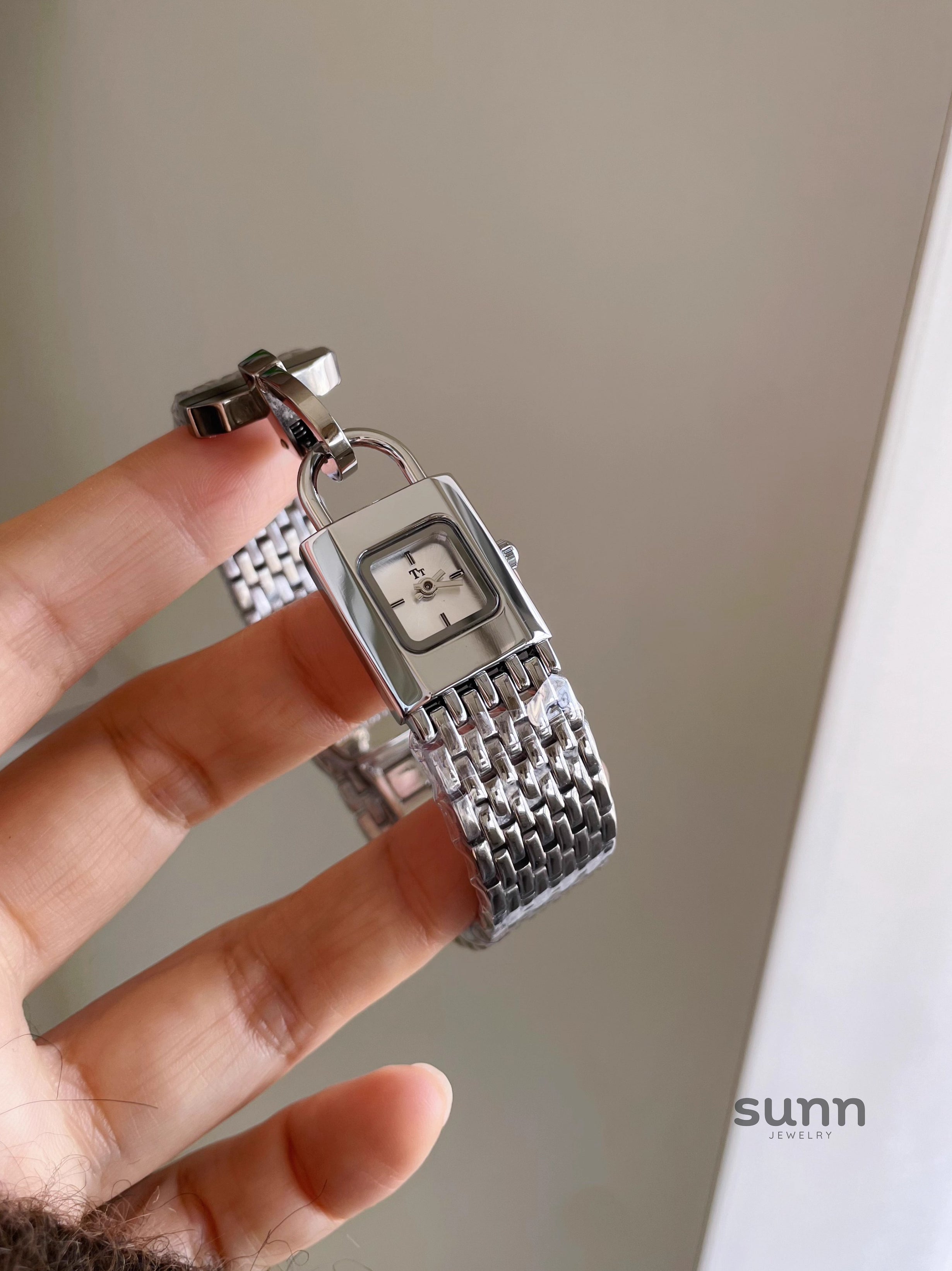 Joleen Lock Charm Bracelet Watch