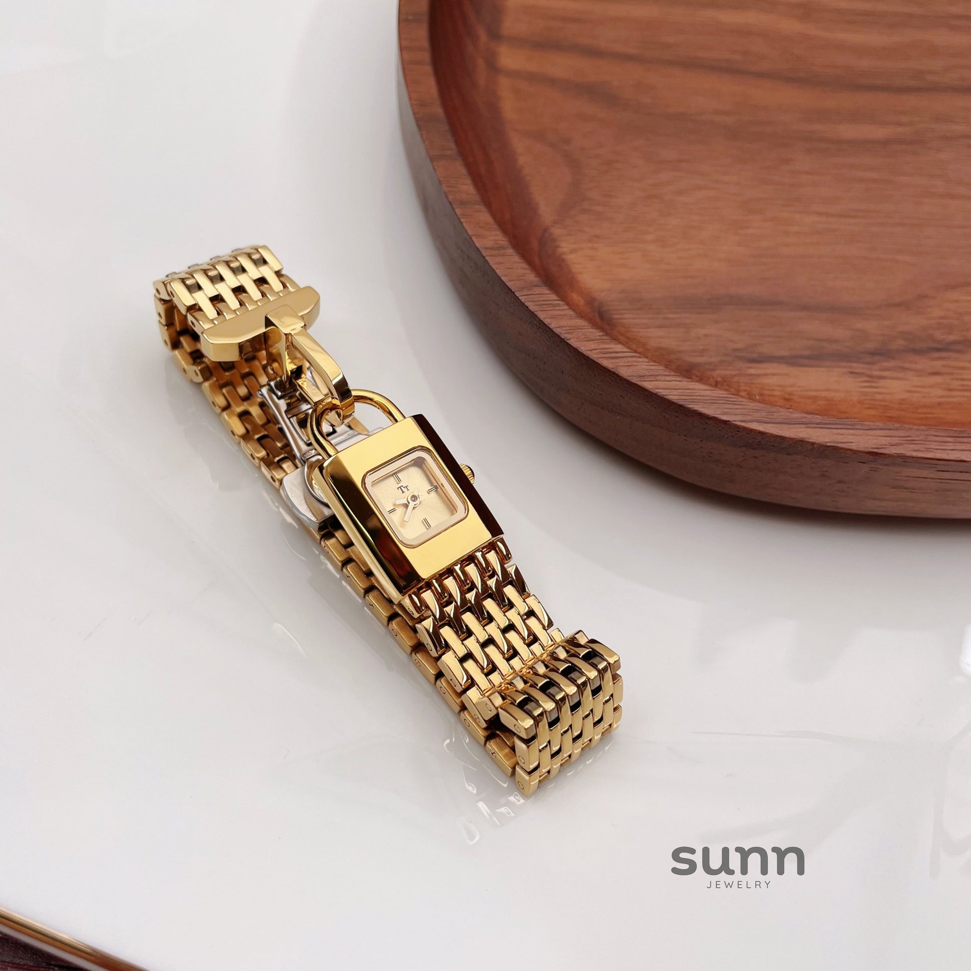 Joleen Lock Charm Bracelet Watch