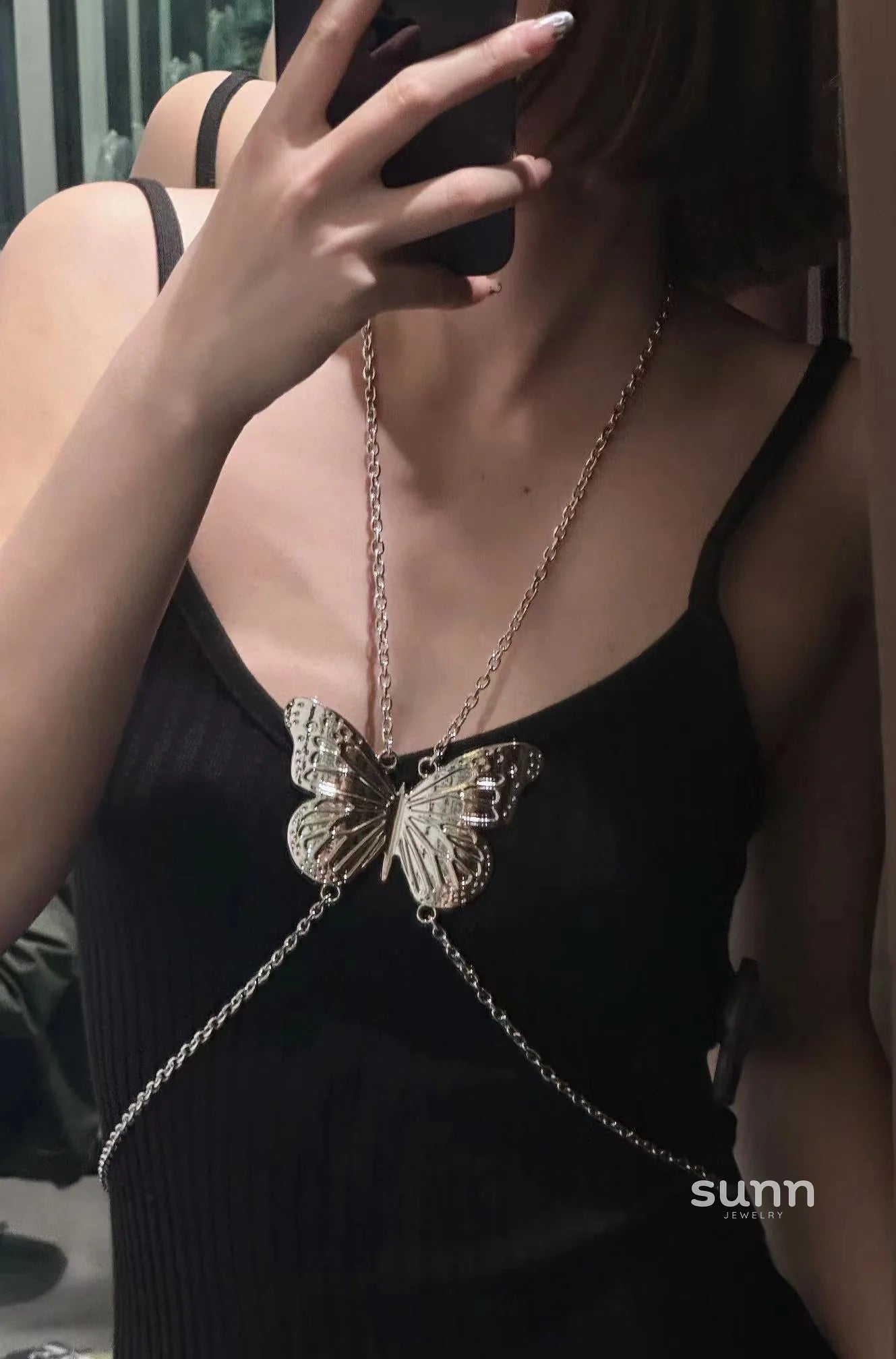 Joleigh Metal Butterfly Body Chain