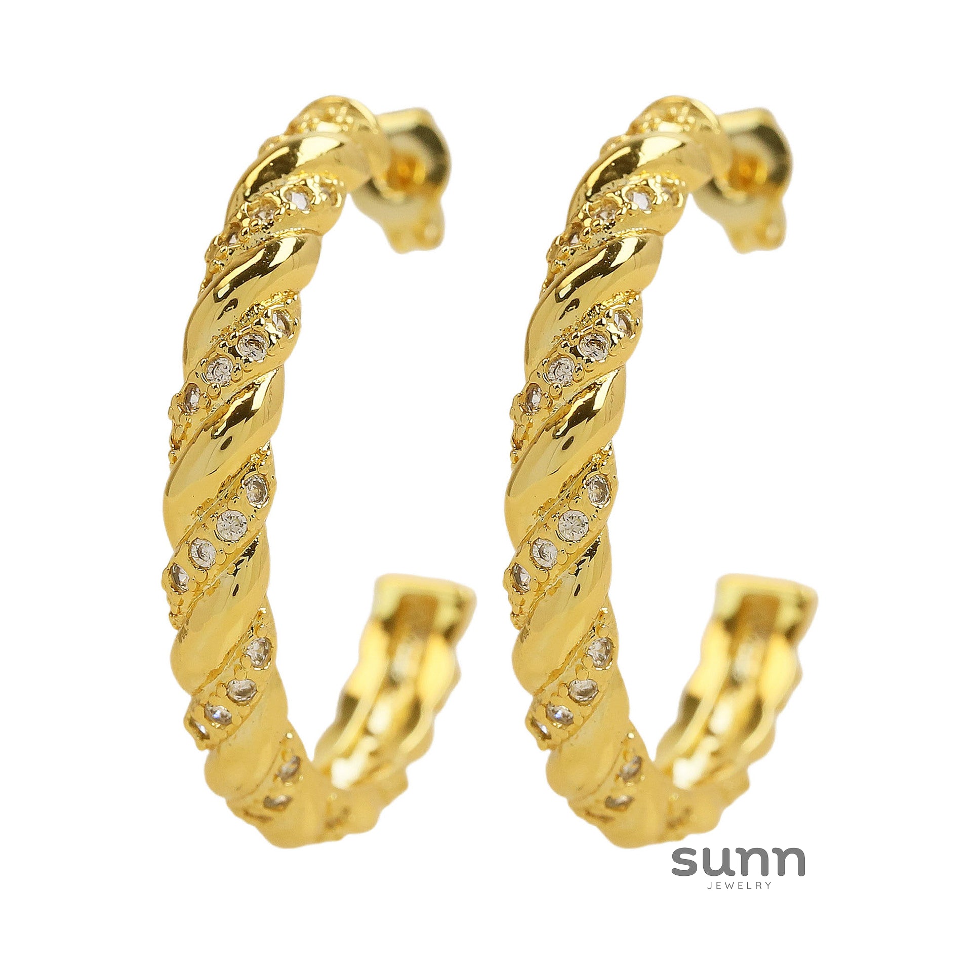 Joleigh Pave Twist Hoops [WA2IT13J]