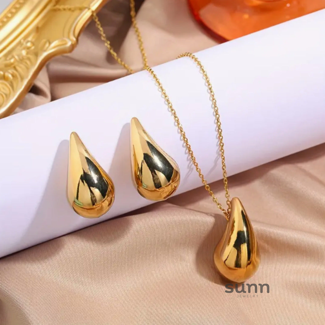 Jolene Golden Drop Necklace Set [H9UD2C6C]